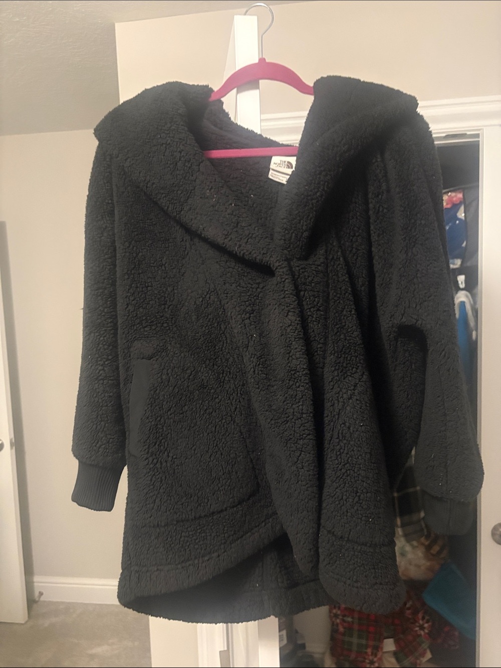 The North Face Black Sherpa Hooded Cardigan